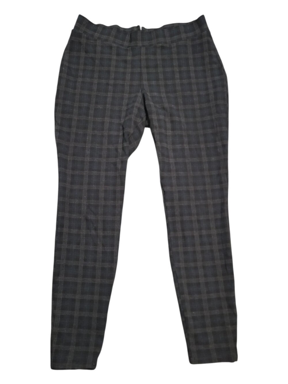 Womens Navy & Black Plaid Leggings